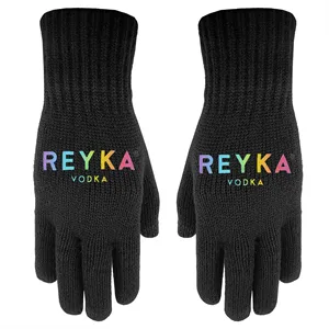 Deluxe Knit Text Gloves with Grip Palm and Oversized DTF