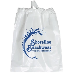 12W x 15H x 3 Poly-Draw Bag - Flexo Ink Print