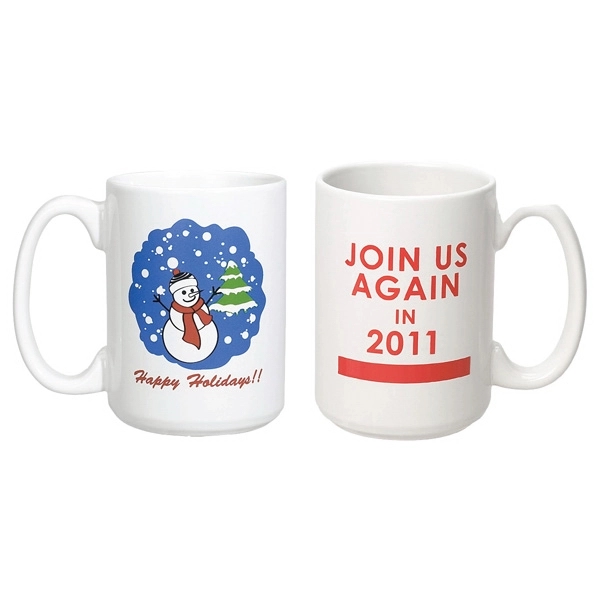 Clearance Item! 15 Oz. Standard White Ceramic Mug