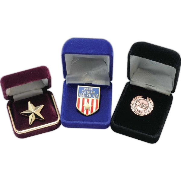 Velvet box with cardboard sleeve