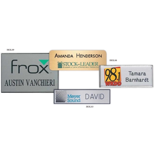 Hollywood Plastic Name Badge (Custom Sizes)
