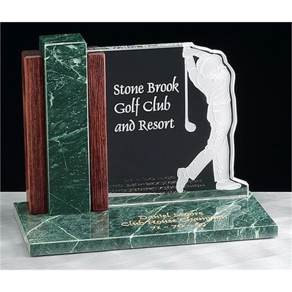 Links glass golf desk award