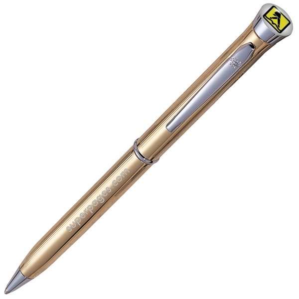 Signature Collection Polished Golden Slim Twist-action Pen
