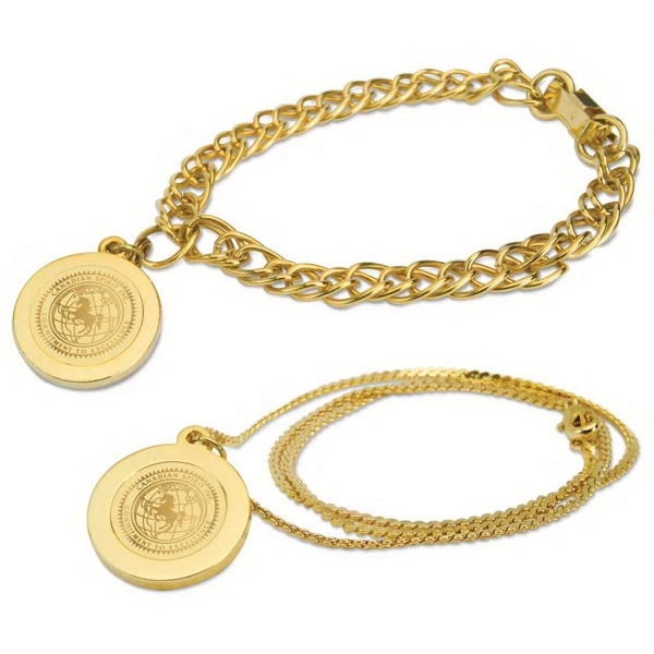 Ladies Charm Bracelet & Pendant Necklace