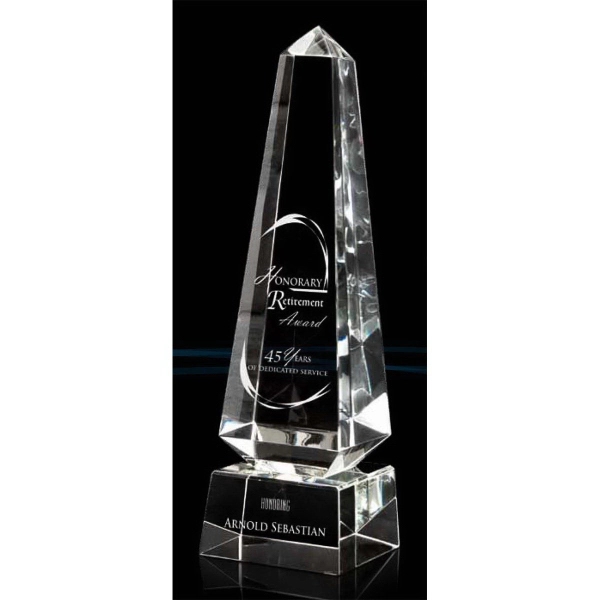 Kasmir Optical Crystal Obelisk Award