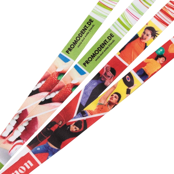 1" Textured Polyester Multi-Color Sublimation Lanyard