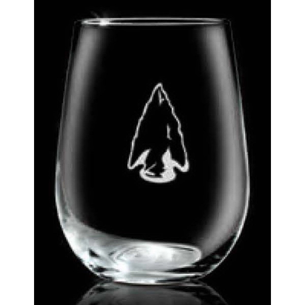 16 oz Stemless White Wine Glass - Custom Etch Included