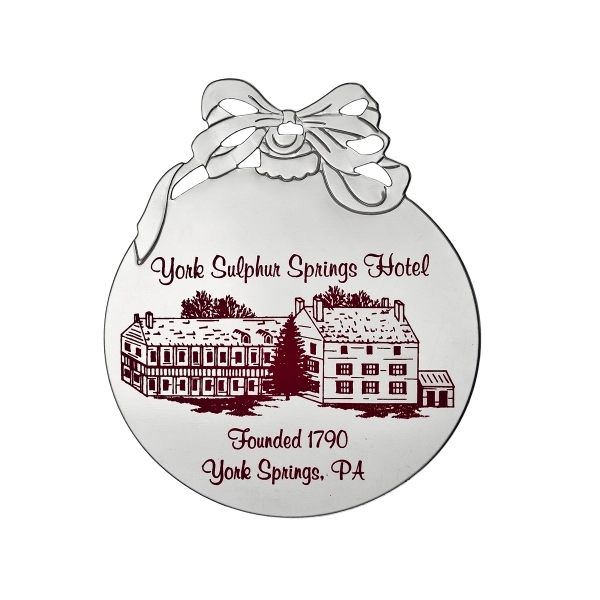 Silver Holiday Ball Ornament