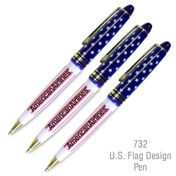 Popular US Flag Design Pens, Patriotic Ballpoint Pen