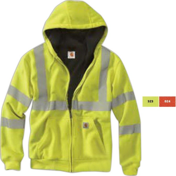High Visibility Zip-Front Class 3 Thermal Lined Sweatshirt