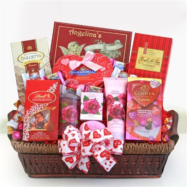 Be Mine Spa and Chocolate Valentines Basket