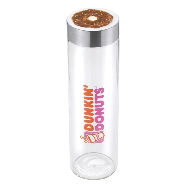 20 oz Wide Mouth Glass Bottle w/Stainless Steel Lid