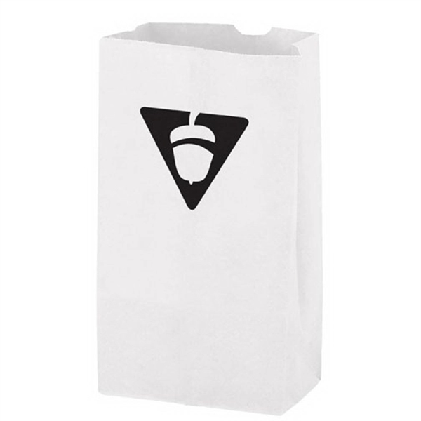 White Kraft Paper SOS Lunch Bag - 6 lb - Flexo Ink