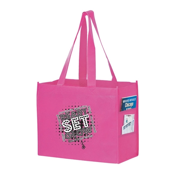 Breast Cancer Awareness Pink Side Pocket Tote - Screen Print