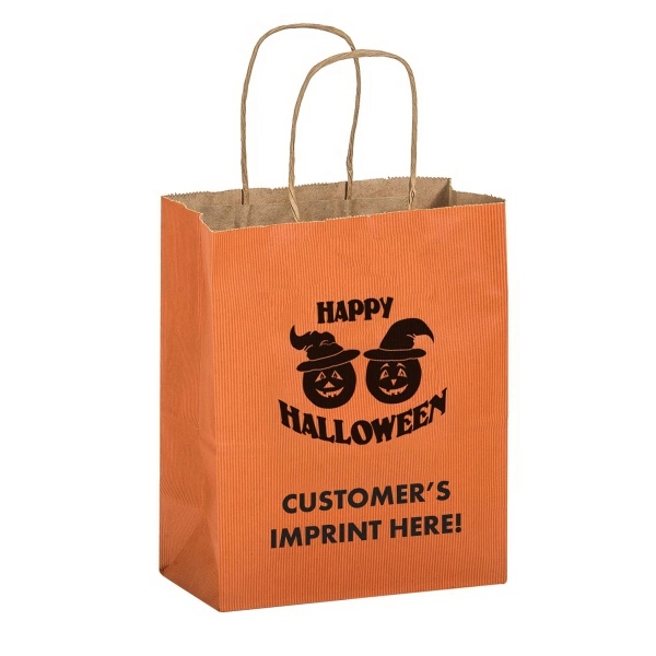 Halloween Matte Shopper/Orange Pumpkins - Flexo Ink