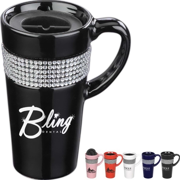 14 oz. Bling Traveler Mug