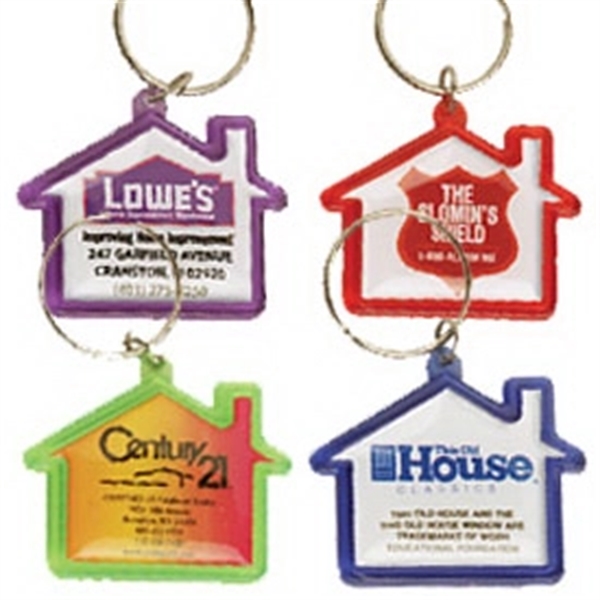 House Shaped Key Tag With Full Color Imprint