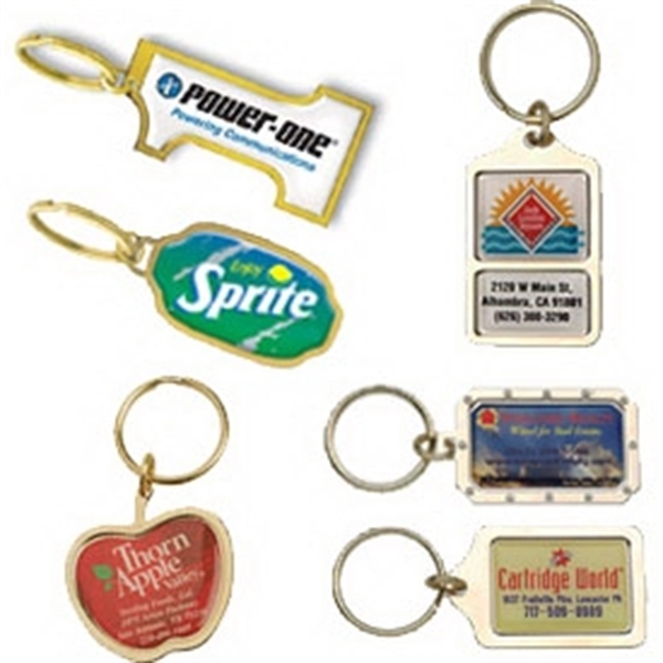 Brass Key Chains With Full Color Imprint
