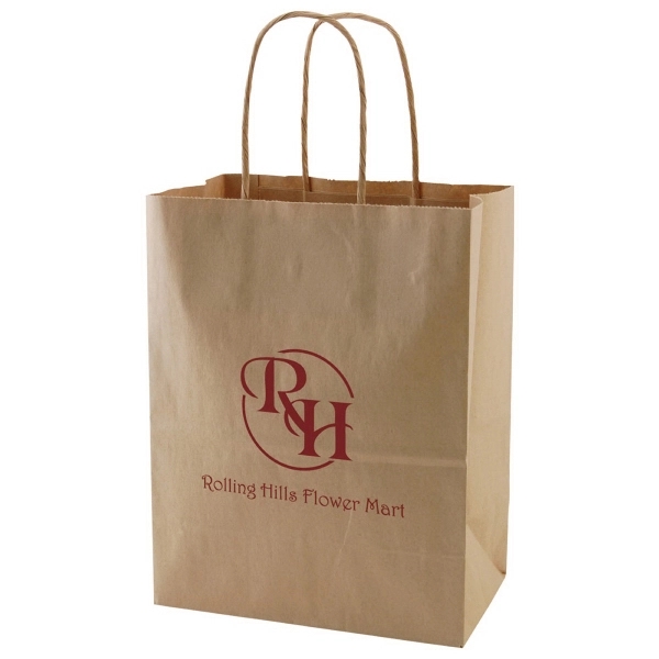 Recycled Natural Kraft Paper Shopper