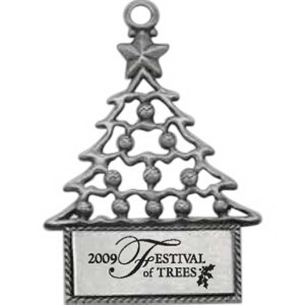 Featured Pewter Finish Christmas Tree Ornament