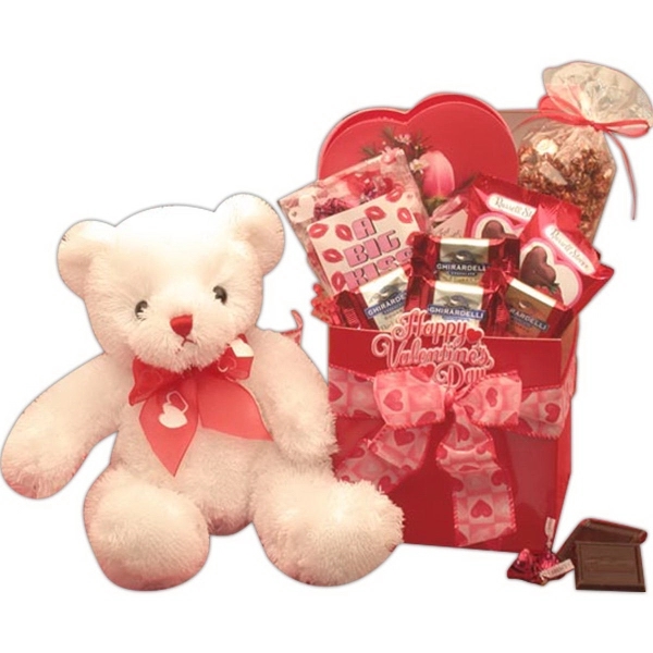 A Big Kiss For You Valentine Care Package - Valentine Basket