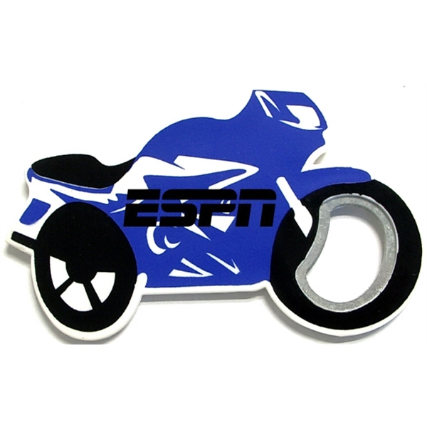 Jumbo size motorcycle shape magnetic bottle opener