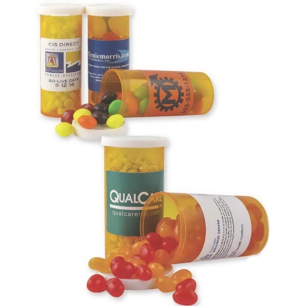 Promo Pill Bottle filled with Gourmet Jelly Beans