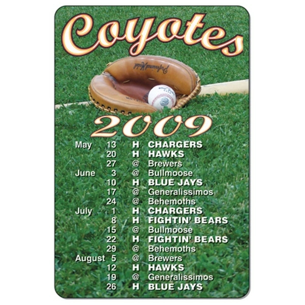 Rectangular Calendar Magnet with Rounded Corners