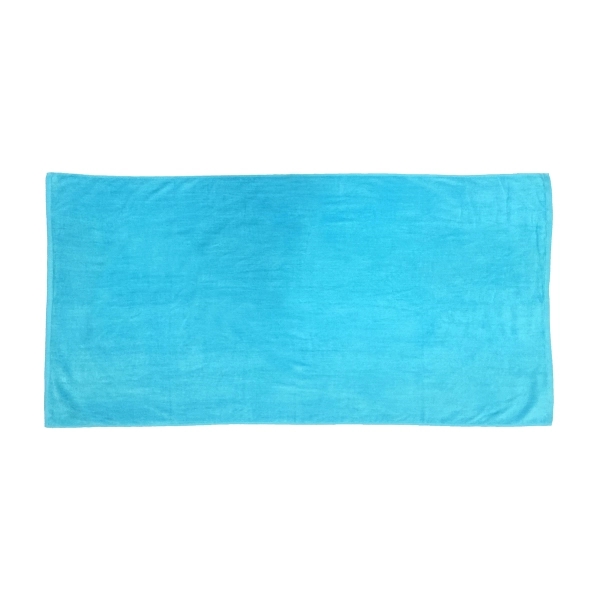 Turquoise 28x58 Velour Beach Towel