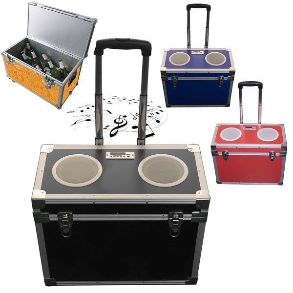 Cooler case with speakers