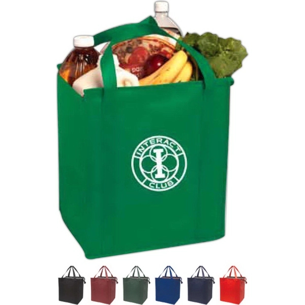 Insulated Non-Woven Grocery Tote with Gusset