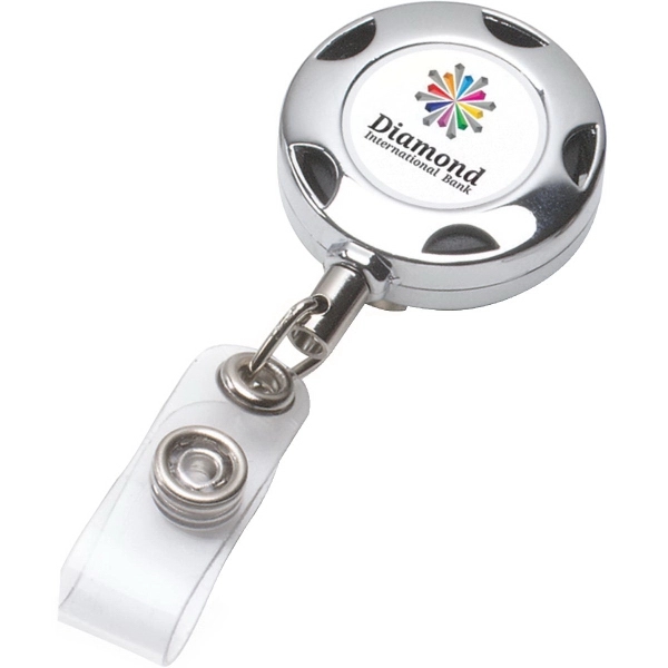 Tiffin 32" Cord Chrome Metal Sport Retractable Badge Reel