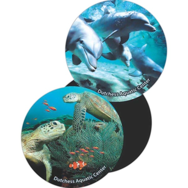 Lenticular Animated Flip Image Magnet - Small Circle