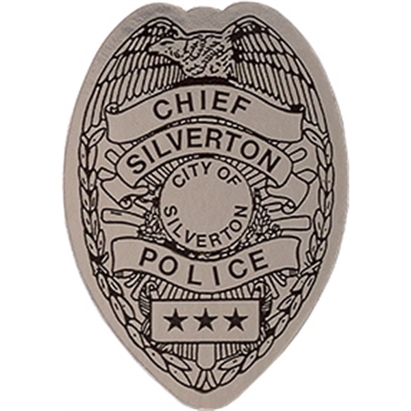 Die Cut Police Badge Shape Roll Paper Label