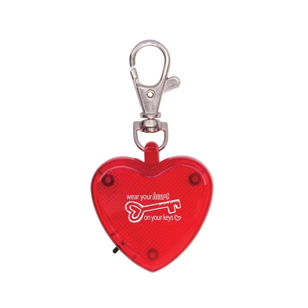 Light Up Heart Strobe Clip