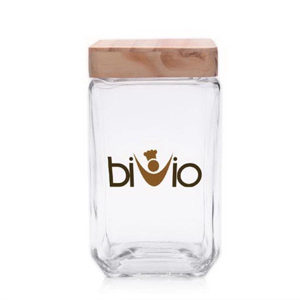 54 oz. Glass Candy Jar with Wooden Lid
