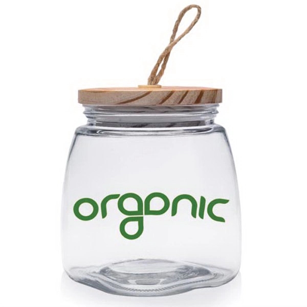 64 oz. Glass Candy Jars with Suction Wooden Lid