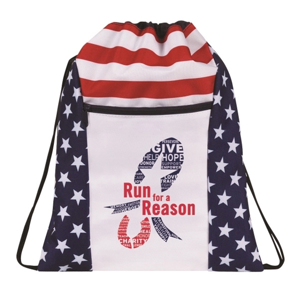 Patriotic Drawstring Backpack