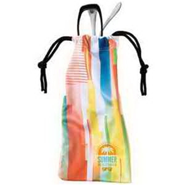 Microfiber Pouch With Drawstring Closure - Dye Sublimation