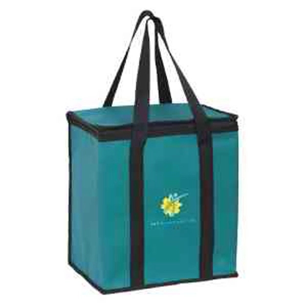Insulated Tote With Square Zippered Top - Color Evolution