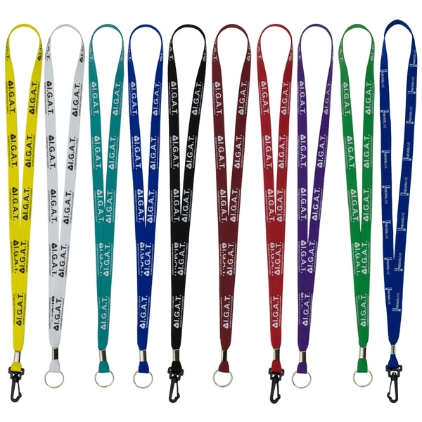 1/2" Overseas Silkscreen Lanyard