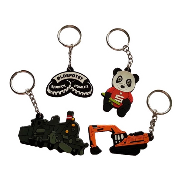 PVC rubber keychain 2D