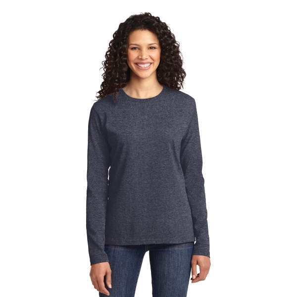 Port & Company Women's Long Sleeve Core Cotton Tee.