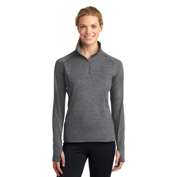 Sport-Tek Ladies Sport-Wick Stretch 1/2-Zip Pullover.