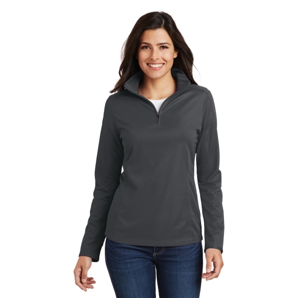 Port Authority Ladies Pinpoint Mesh 1/2-Zip