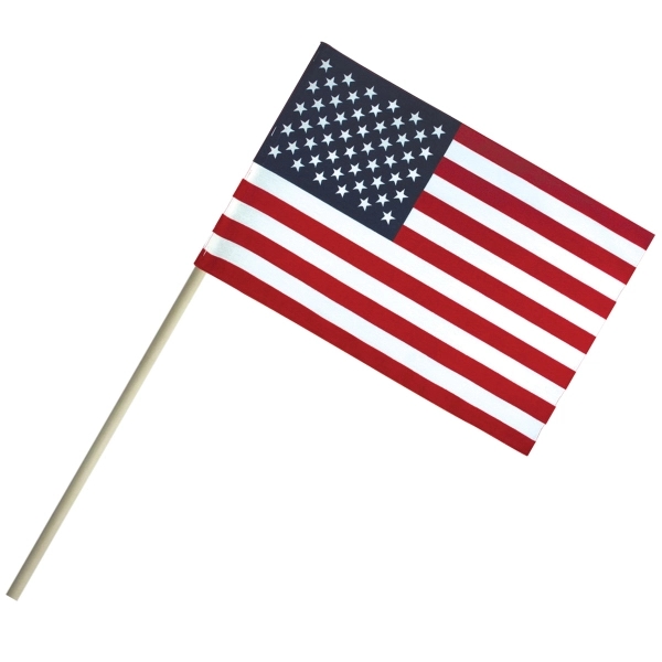 4'' X 6" Economy Cotton U.S. Stick Flag On 10" Dowel
