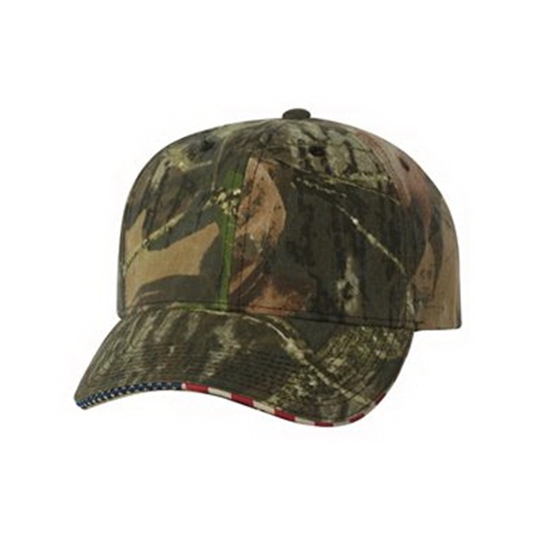 Outdoor Cap 6 Panel Structured Hat Hunting Sewn Eyelets Camo Cap 360
