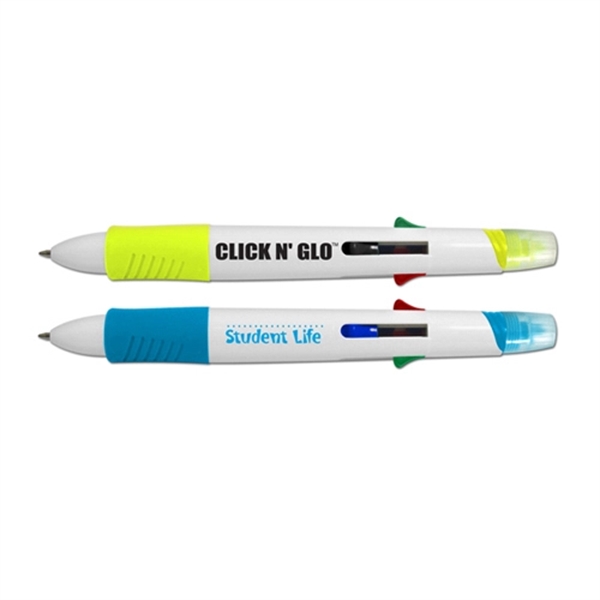 Click 'n Goa Four color pen and fluorescent highlighter