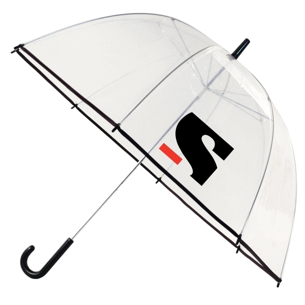 The 47" Clear Umbrella with Color Trim