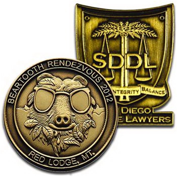 1.5" Die Struck Custom Shaped Lapel Pins